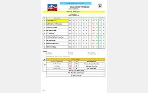 Classement journée 17, poule D, catégorie &quot;libre, vétérans&quot;.