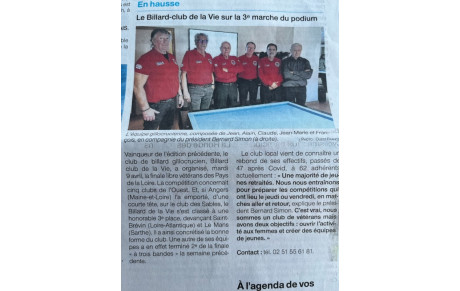 Equipe Bâbord 3ème  de la finale régionale &quot;vétérans&quot; libre.